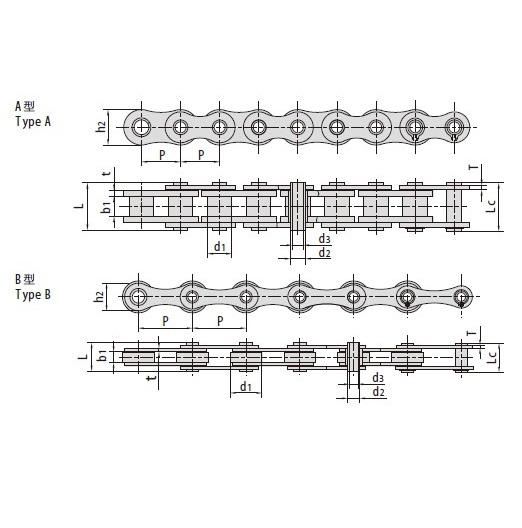 Hollow Pin Conveyor Chains HP41.75F3 HP50F2 HB50.8 HP41.75F6 HB50F1-C30 HB60F6 HB60F7 HB63F14 HB80F3 HB63 HB63F1 HB63F2 HB63F3