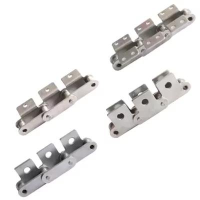 Transmission Stainless Steel Double Pitch Conveyor Chain With Attachments