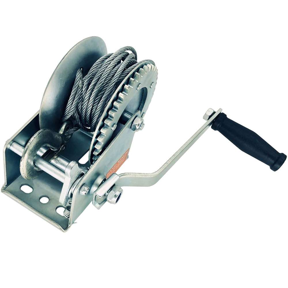 1BJY-HW-04S Trailer Parts and Accessories Heavy Duty Capacity 1200lbs Trailer Hand Winch with 5m Steel Wire