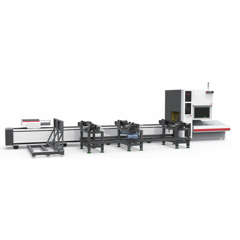 High Speed Three Chuck Pipe Cutting Machine 8kw 12kw 350mm Rectangle Alloy Steel Tube Pipe Laser Cutter Machine