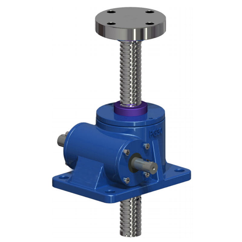 PG20-P3-F3-T-C-X-1500 Flange End Worm Gear Screw Jack with High Ratio for Platform Solar Energy Panels Lifting ODM Customizable