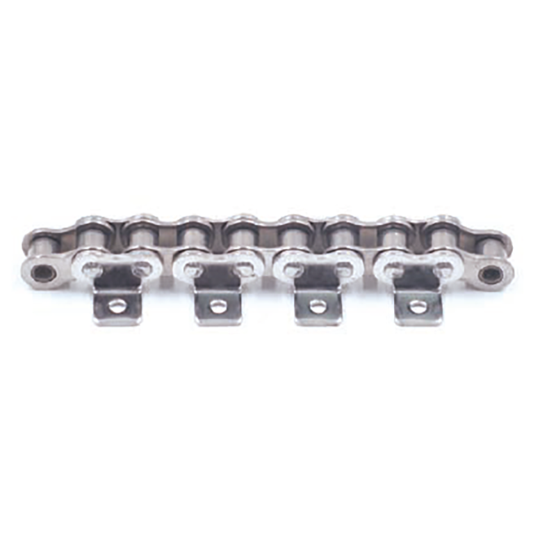 SS04C SS25 Stainless Steel Short Pitch Conveyor Chain with A-1 & K-1 Attachments and Steel Sprockets for Restaurant Industries