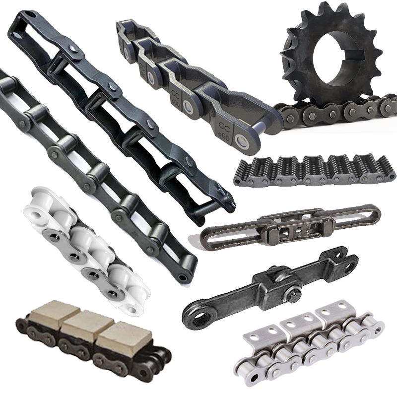 Agricultural Conveyor Drive Stainless Steel Plastic Drag Drop Forged Pintle Welded Silent Roller Chain With Attachment Sprocket