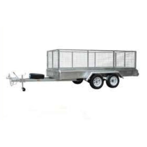 10x5 Tandem Axle Box Utility Trailer 900mm Cage Fully Welded Galvanised Trailer for Sale