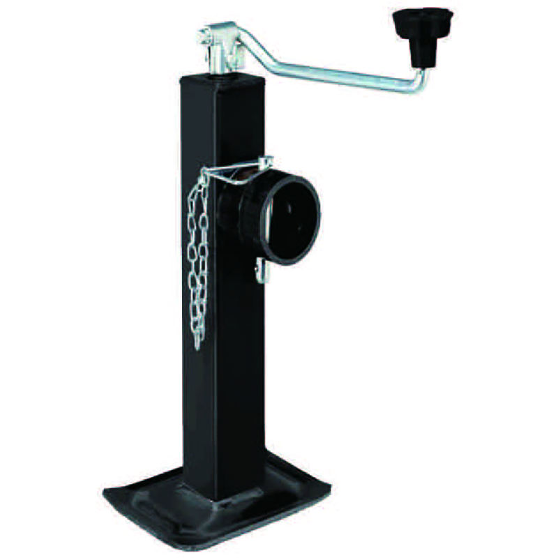 1BJY-TJ-37 Capacity 5000LBS Drop Leg Topwind Trailer Parts Accessories New Direct-Weld Square Jack Footplate Trailer Direct-Weld