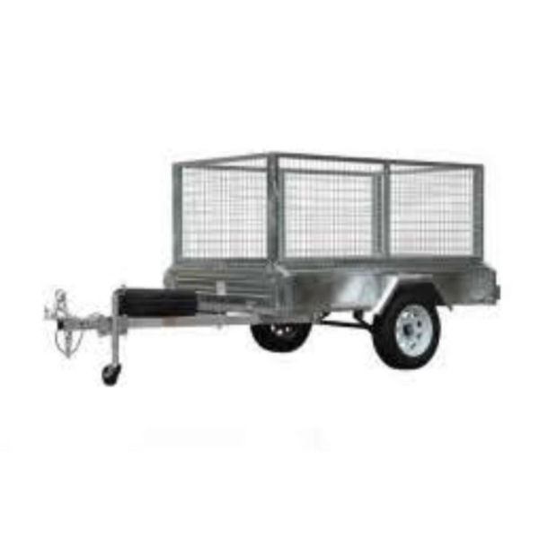 EPG Box Trailer 8x5 Steel Galvanized Car Trailer with LED Lights