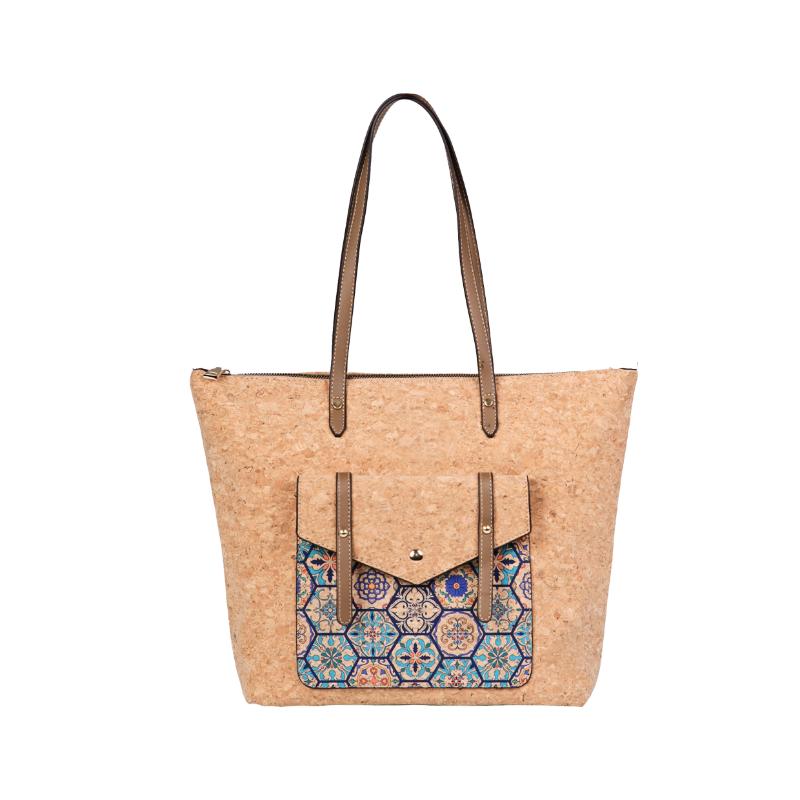 CORK Flap-Covered Tote Bag